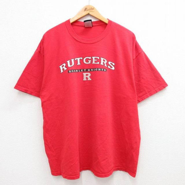00s 半袖Tシャツ RUTGERS レッド XL | 古着