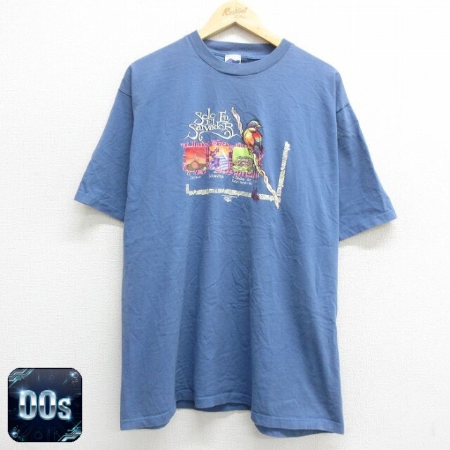 00s 半袖Tシャツ 鳥 ネイビー XL | 古着