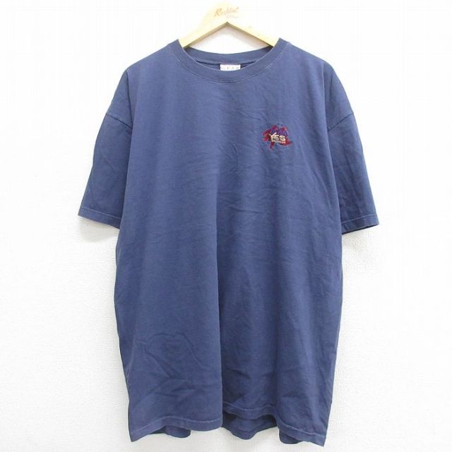 90s 半袖Tシャツ NCAA ネイビー XL | 古着
