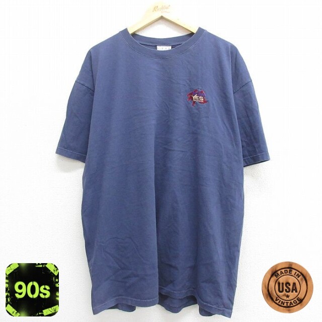 90s 半袖Tシャツ NCAA ネイビー XL | 古着