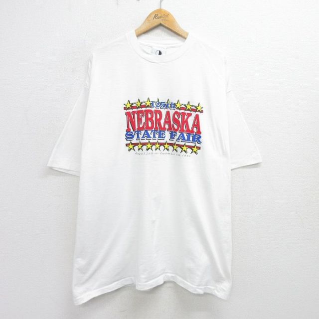 90s 半袖Tシャツ ネブラスカ ホワイト XL | 古着