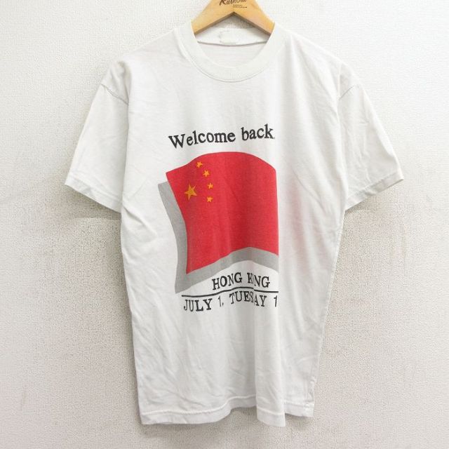 90s 半袖Tシャツ ユニオンジャック ホワイト L | 古着