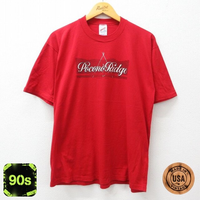 ジャージーズ 90s 半袖Tシャツ pocono レッド XL | 古着
