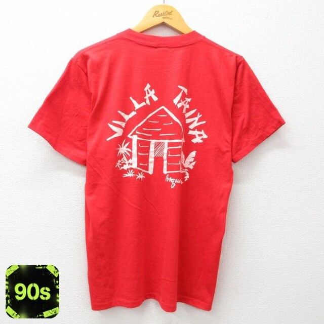 90s 半袖Tシャツ 家 レッド L | 古着