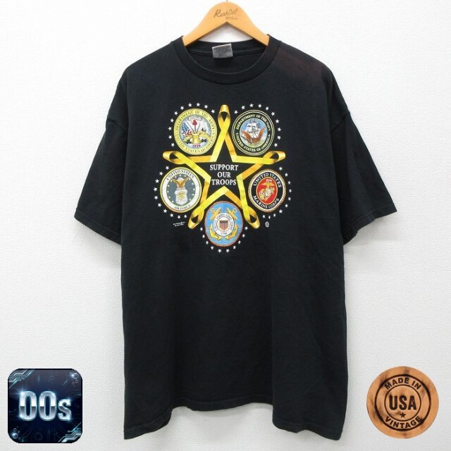 マリーンコープス 00s 半袖Tシャツ ARMY ブラック XL | 古着