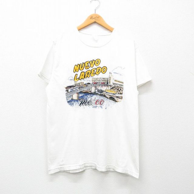 00s 半袖Tシャツ NUEVO LAREDO ホワイト L | 古着