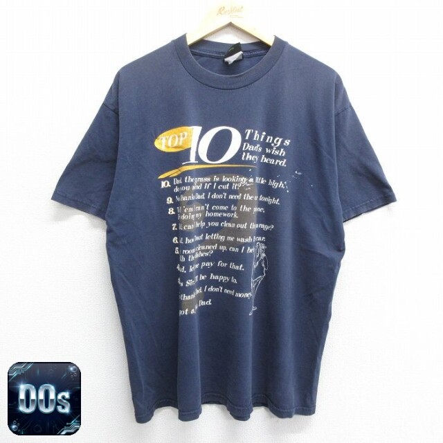 【50%OFF】00s 半袖Tシャツ TOP10 ネイビー XL | 古着