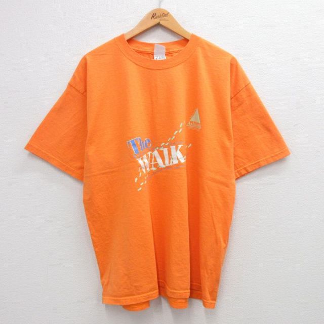 00s 半袖Tシャツ THE WALK オレンジ XL | 古着