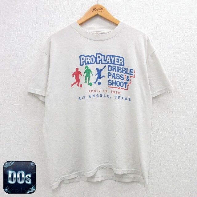ヘインズ 00s 半袖Tシャツ サッカー ホワイト XL | 古着