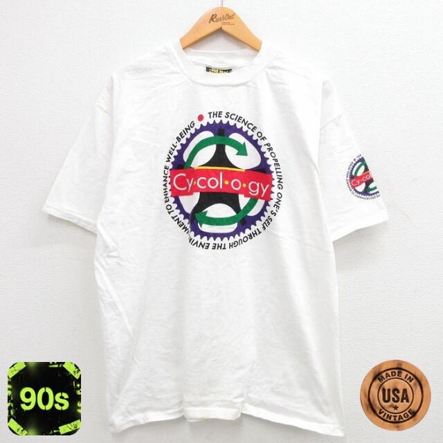 Cycology 90s 半袖Tシャツ ホワイト メンズXL相当 | 古着