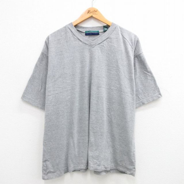 00s 半袖Tシャツ Vネック グレー XL | 古着