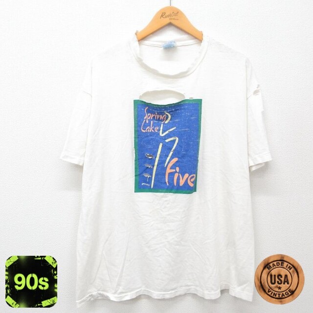 ヘインズ 90s 半袖Tシャツ スプリングレイク ホワイト XL | 古着