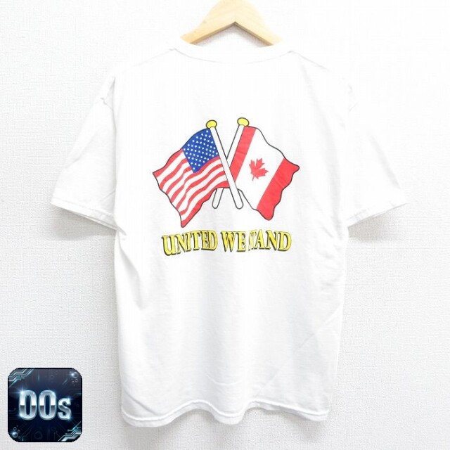 ヘインズ 00s 半袖Tシャツ 星条旗 ホワイト L | 古着