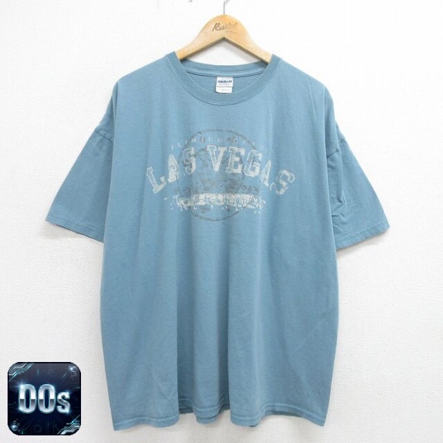 00s 半袖Tシャツ ラスベガス ネイビー XL | 古着
