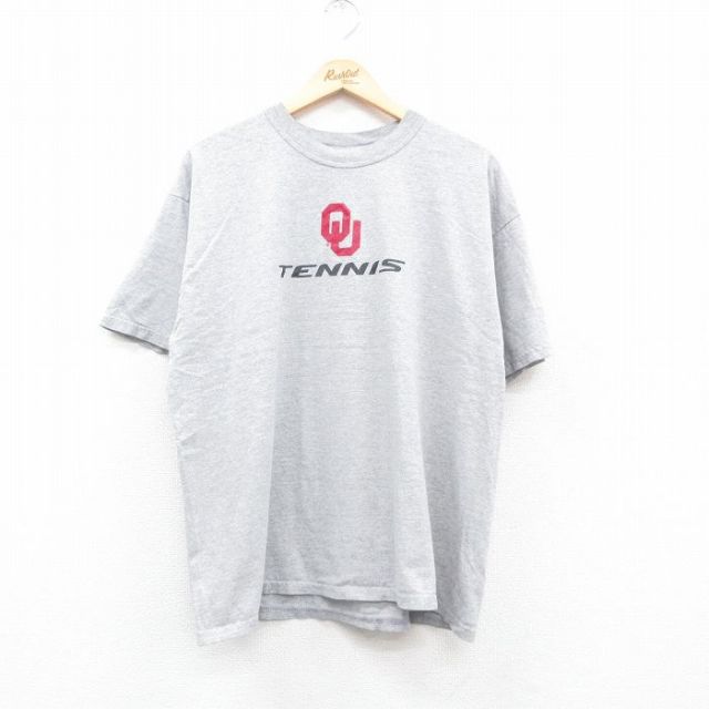 00s 半袖Tシャツ テニス グレー XL | 古着