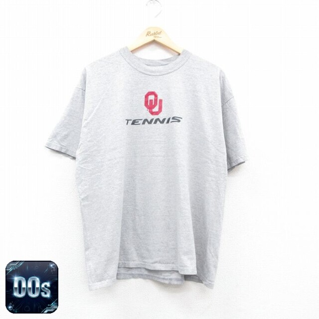 00s 半袖Tシャツ テニス グレー XL | 古着