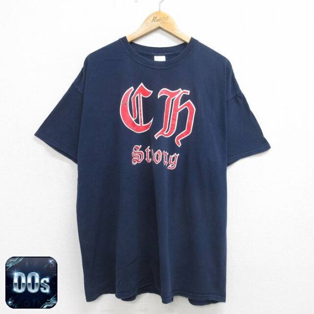 00s 半袖Tシャツ ch strong ネイビー XL | 古着