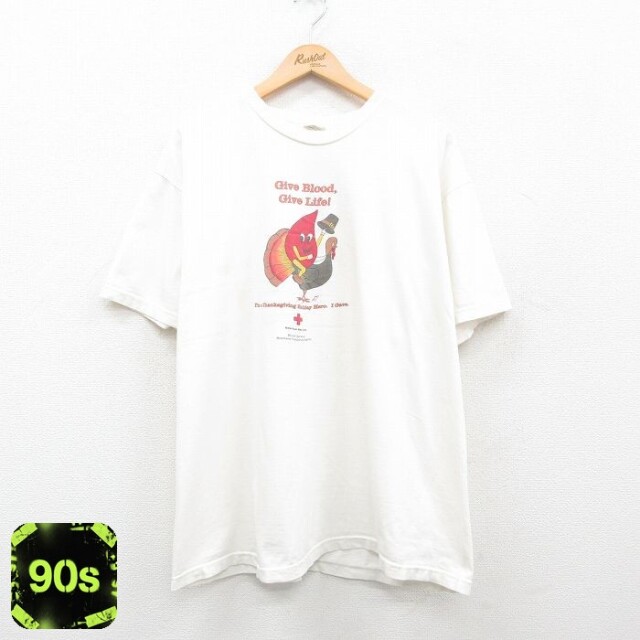 90s 半袖Tシャツ 赤十字 レッド XL | 古着