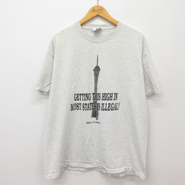 90s 半袖Tシャツ ストラトスフィアタワー グレー XL | 古着