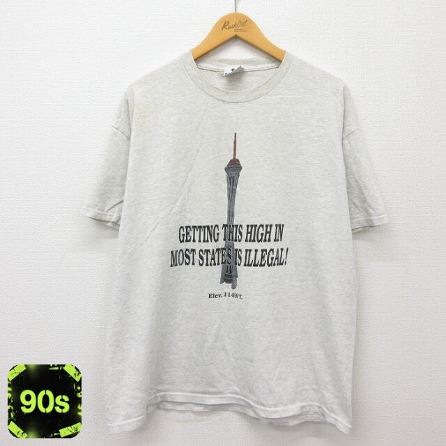 90s 半袖Tシャツ ストラトスフィアタワー グレー XL | 古着