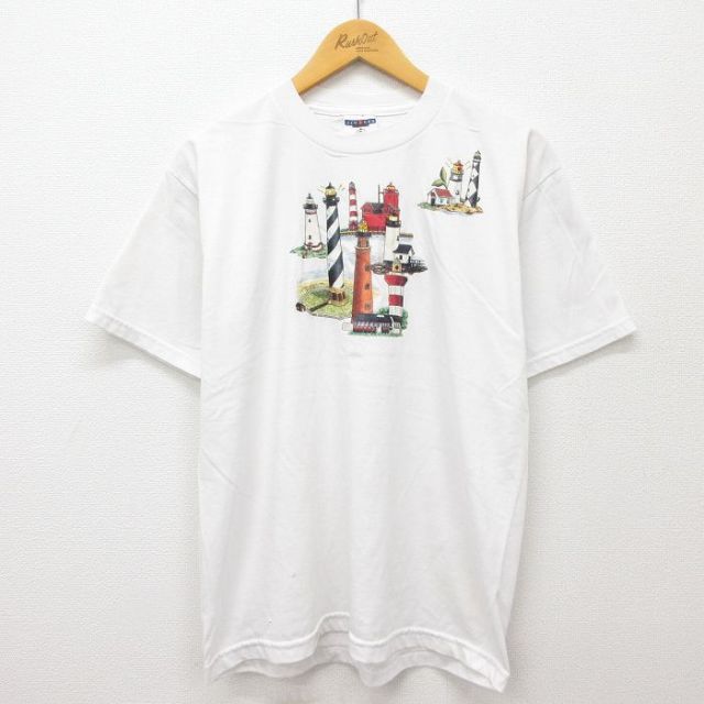 ジャージーズ 00s 半袖Tシャツ 灯台 ホワイト L | 古着