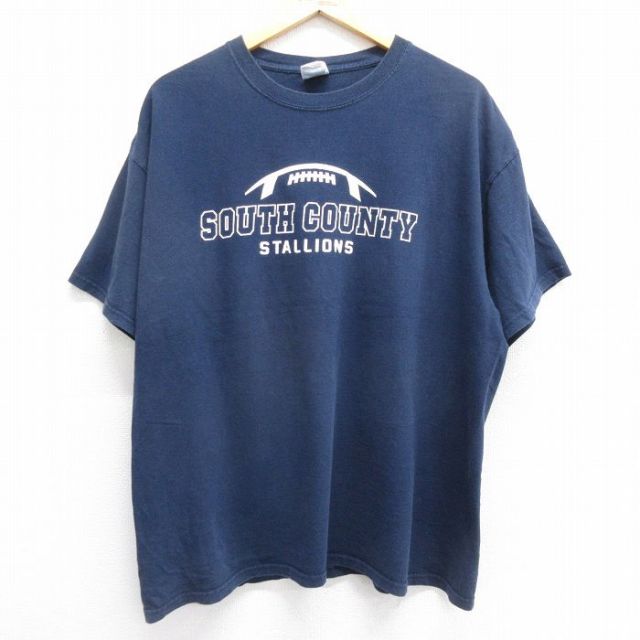 00s 半袖Tシャツ SOUTH COUNTY STALLIONS ネイビー XL | 古着