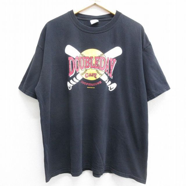 00s 半袖Tシャツ DOUBLEDAY CAF? ブラック XL | 古着