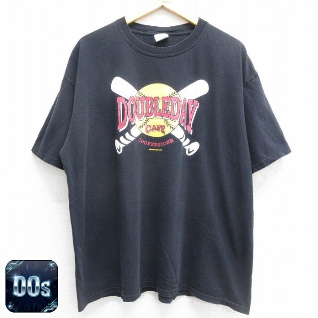 00s 半袖Tシャツ DOUBLEDAY CAF? ブラック XL | 古着