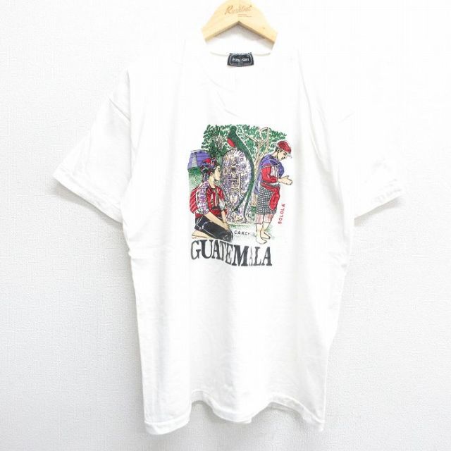 90s 半袖Tシャツ グアテマラ ホワイト XL | 古着