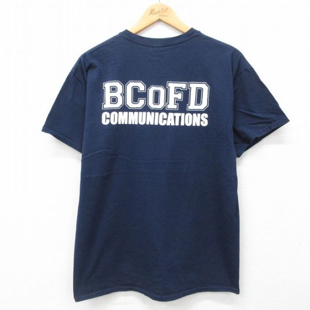 00s 半袖Tシャツ ボルチモア消防署 ネイビー L | 古着