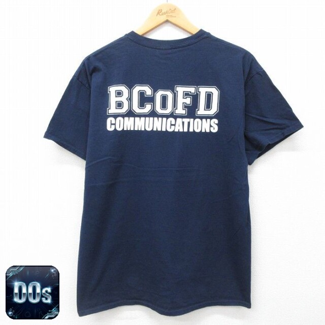 00s 半袖Tシャツ ボルチモア消防署 ネイビー L | 古着