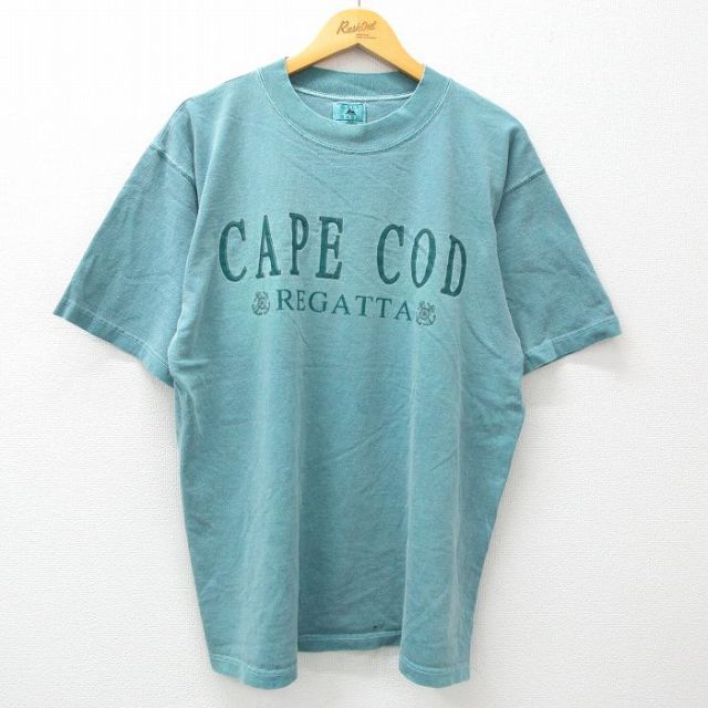 90s 半袖Tシャツ ケープコッド ライトブルー霜降り XL | 古着