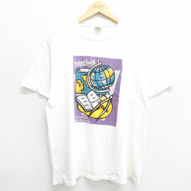 00s 半袖Tシャツ ブルックリン高校 ホワイト XL | 古着