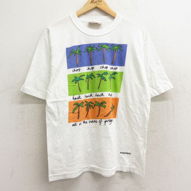 90s 半袖Tシャツ ヤシの木 ホワイト L | 古着