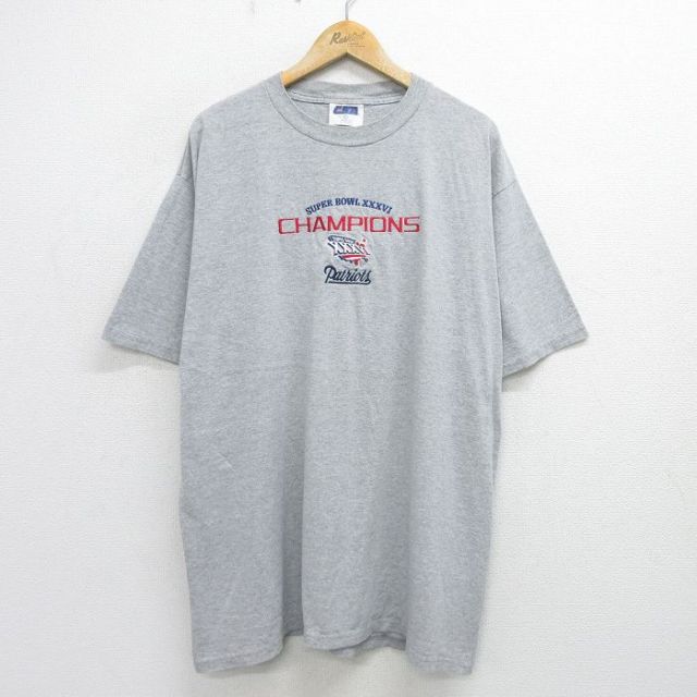 00s 半袖Tシャツ ニューイングランドペイトリオッツ グレー XL | 古着