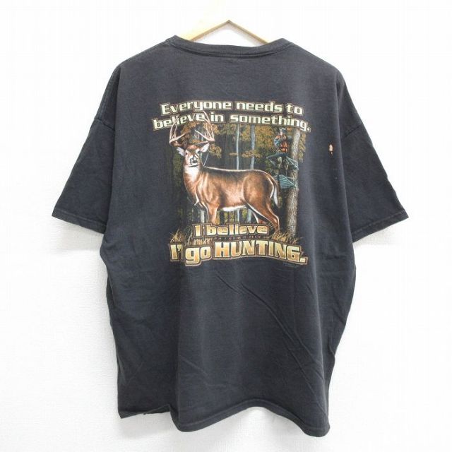 00s 半袖Tシャツ シカ ブラック XL | 古着