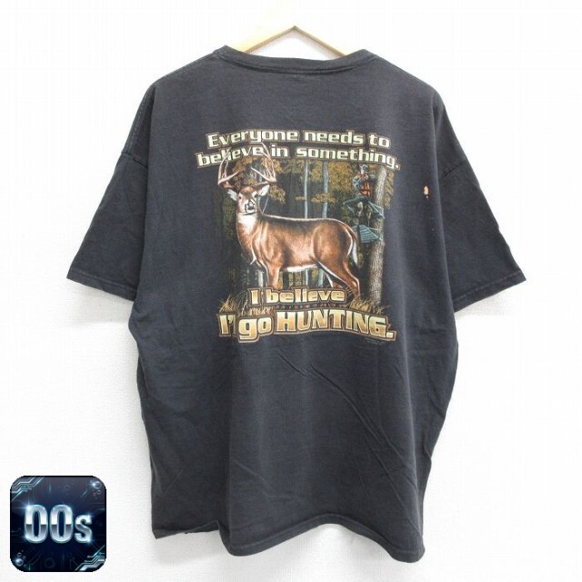 00s 半袖Tシャツ シカ ブラック XL | 古着