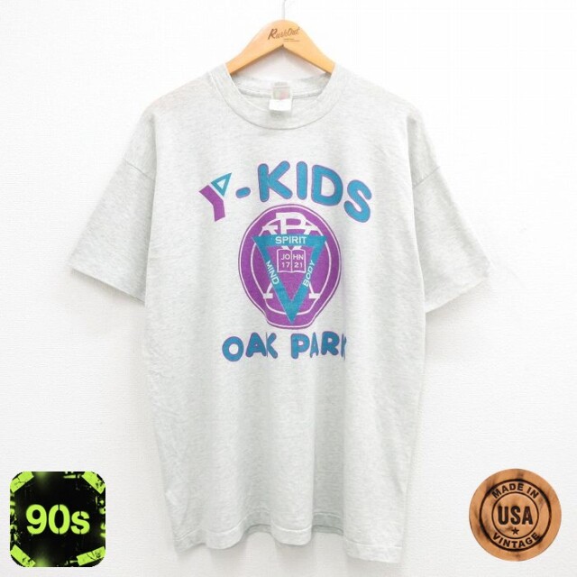 フルーツオブザルーム 90s 半袖Tシャツ OAK PARK グレー XL | 古着