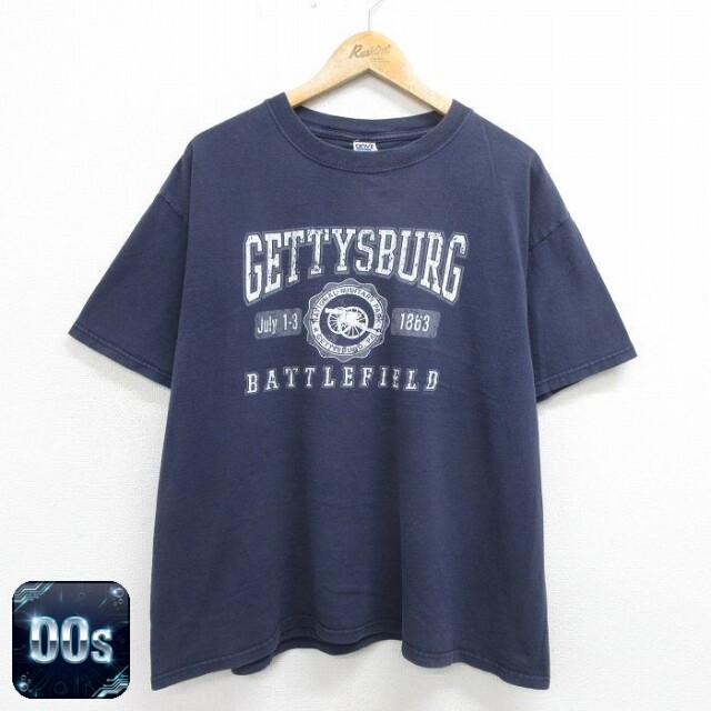 00s 半袖Tシャツ ゲティスバーグ ネイビー XL | 古着
