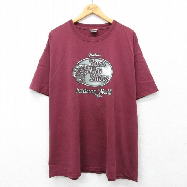 バスプロショップス 00s 半袖Tシャツ バーガンディ XL | 古着