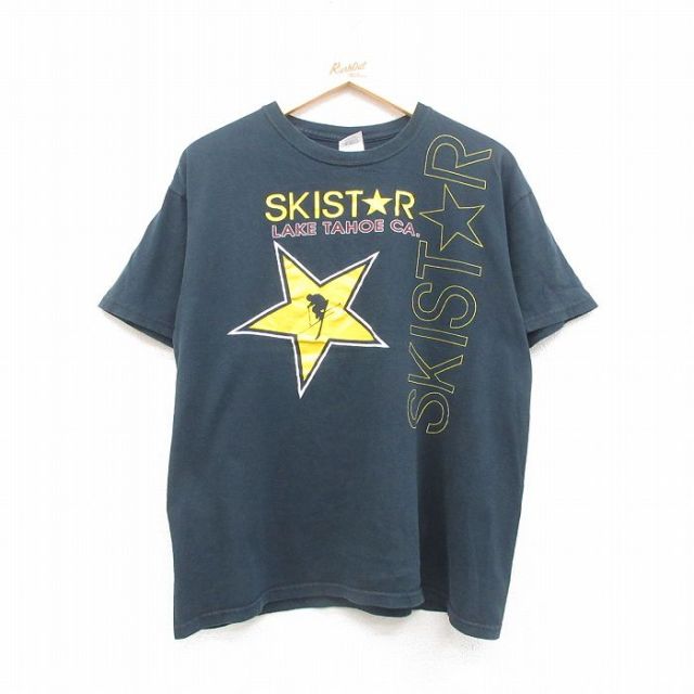 00s 半袖Tシャツ スキー ブラック L | 古着