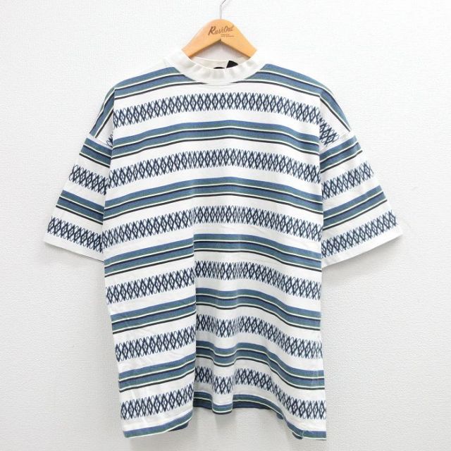 90s 半袖Tシャツ モックネック ホワイト XL | 古着