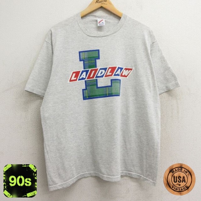 ジャージーズ 90s 半袖Tシャツ LAIDLAW グレー XL | 古着