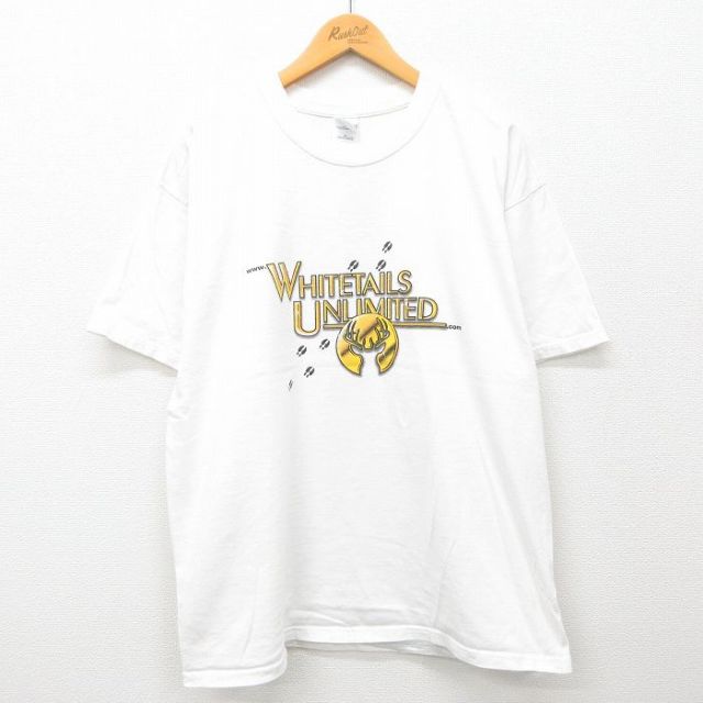 00s 半袖Tシャツ シカ ホワイト XL | 古着