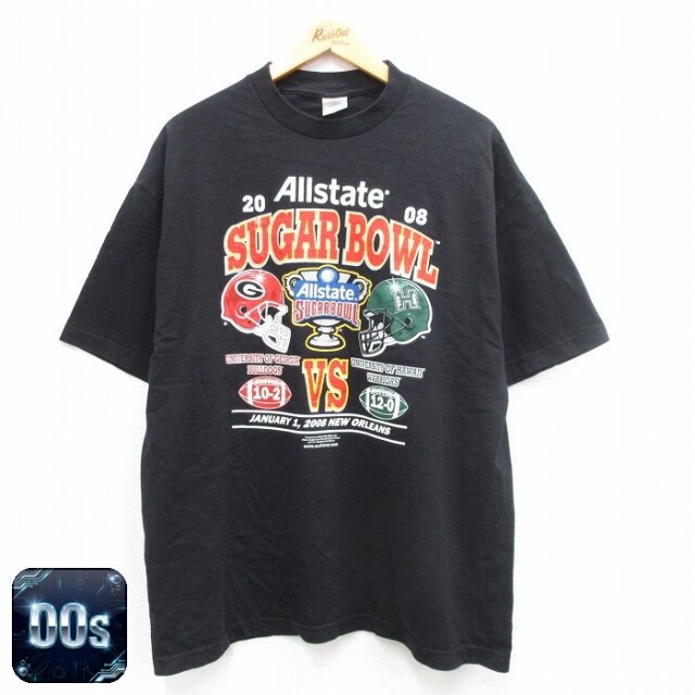 00s 半袖Tシャツ フットボール ブラック XL | 古着