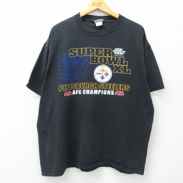 00s 半袖Tシャツ ピッツバーグスティーラーズ ブラック XL | 古着
