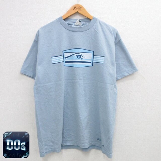 PEER 00s 半袖Tシャツ 波 ネイビー L | 古着