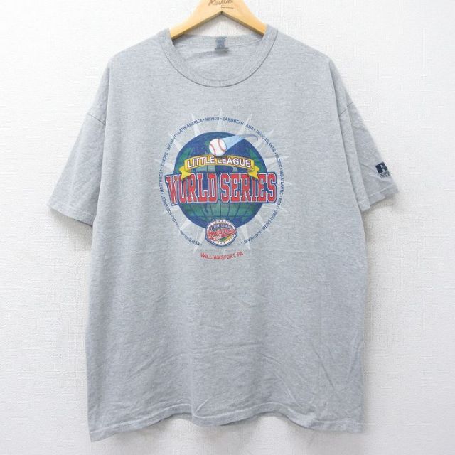 ラッセル 00s 半袖Tシャツ 野球 グレー XL | 古着