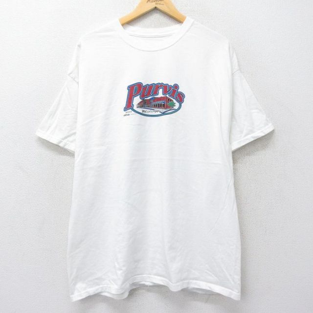 ヘインズ 00s 半袖Tシャツ Purvis ホワイト XL | 古着