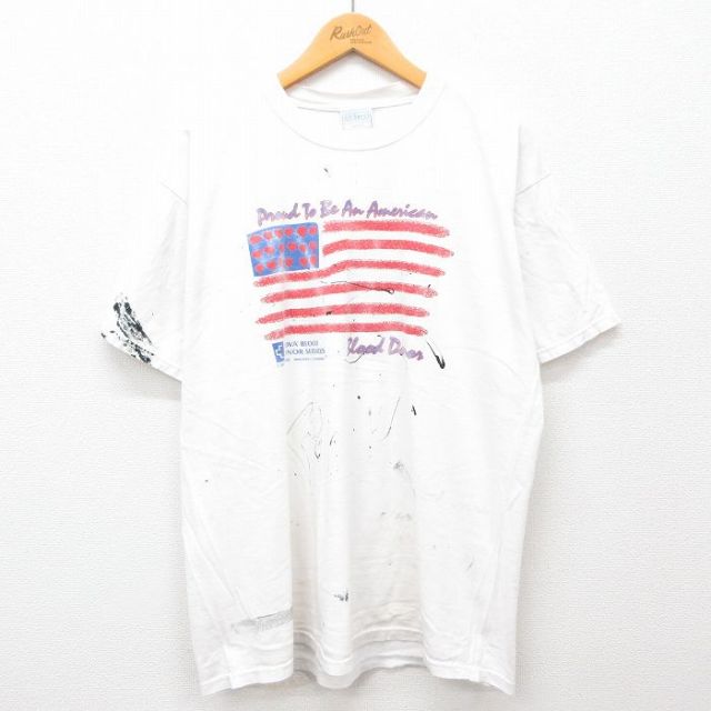 All Sport 00s 半袖Tシャツ 星条旗 ホワイト XL | 古着